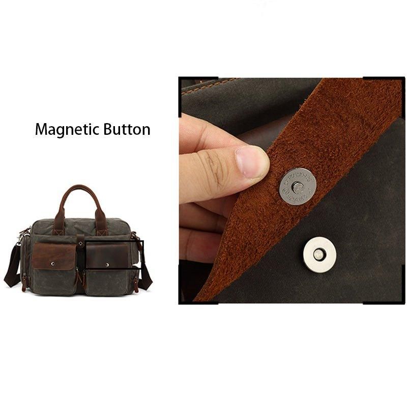 Canvas Herentas Met Laptopvak