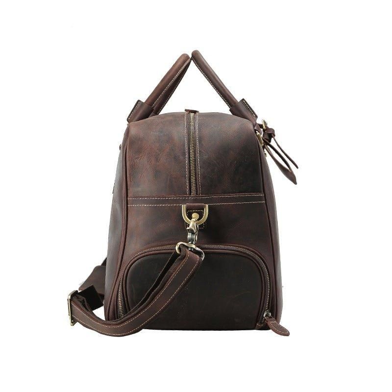 Crazy Horse Leren Weekendtas Met Schoenenvak