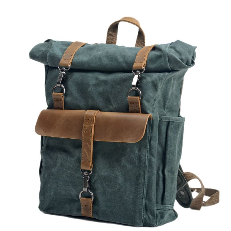 Grote Vintage Canvas Rugzak Heren Dames