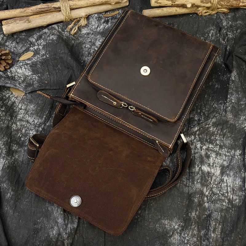 Kleine Koerierstas Messengertassen Crossbody Leer Voor Heren