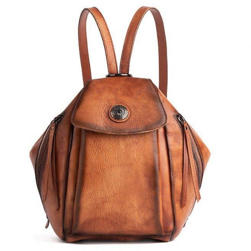 Kleine Leren Rugzak Vintage
