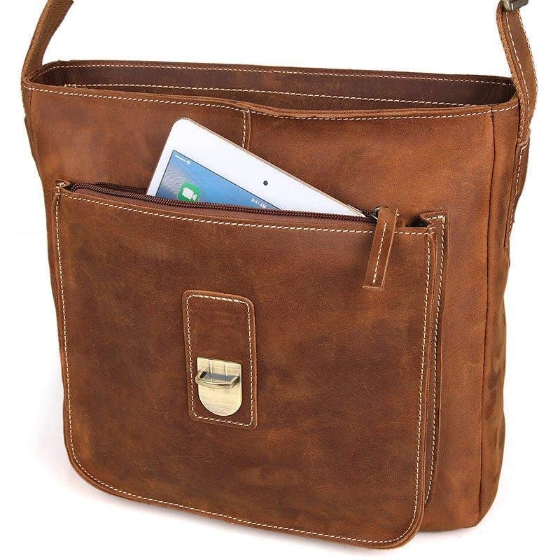 Leren Messenger Crossbody Tas Vintage