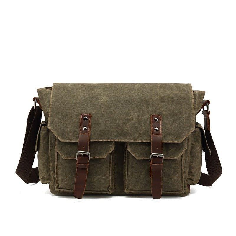 Vintage Canvas Messengertas Voor Laptop