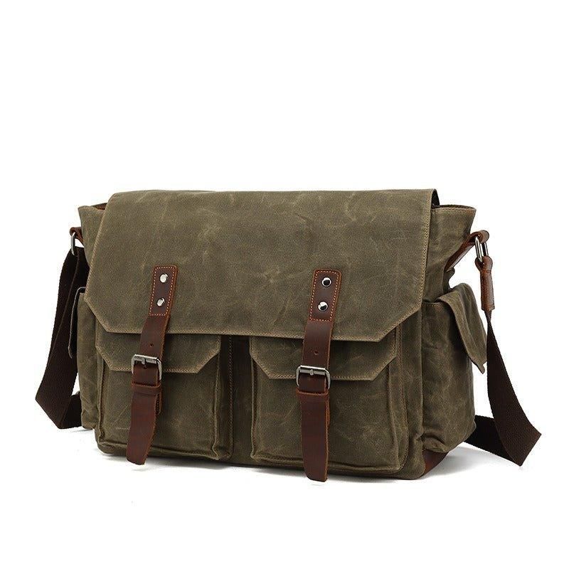 Vintage Canvas Messengertas Voor Laptop