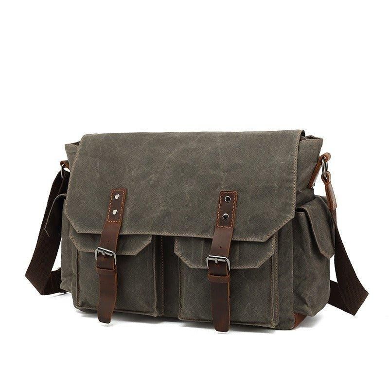 Vintage Canvas Messengertas Voor Laptop