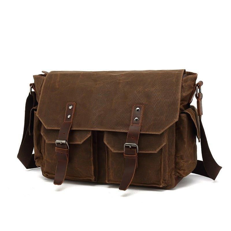 Vintage Canvas Messengertas Voor Laptop